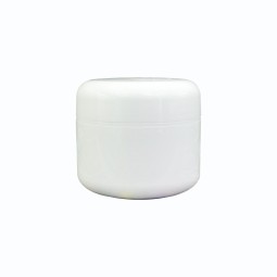 Silver PP Double Layer Cream Bottle Rounded Face Mask Jar 5g10g20g30g50g100g200g