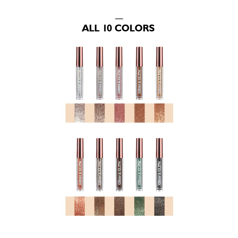 Ten Diamonds Shiny Liquid Eye Shadow Suit Psychedelic Pearl Eye Shadow Gift Box