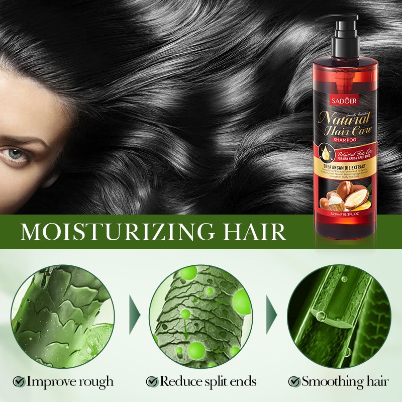 For SADOER Shea Butter Glycerin Smooth Nourishing Cream Shampoo Effective Cleansing and Conditioning