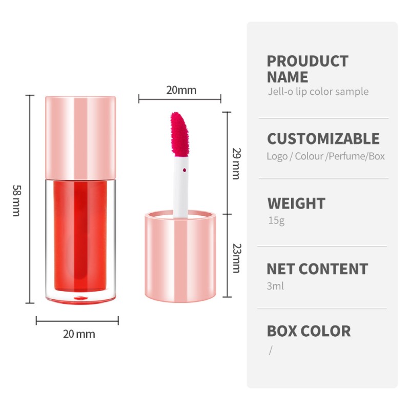 Soft Mist Jelly Lip Tint Moisturizing and Matte Colored Lip Gloss Compact and Portable