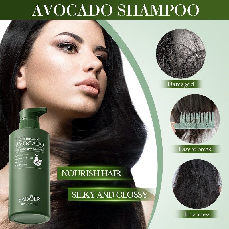 SADOER Avocado Dandruff and Oil Control Cleansing Shampoo