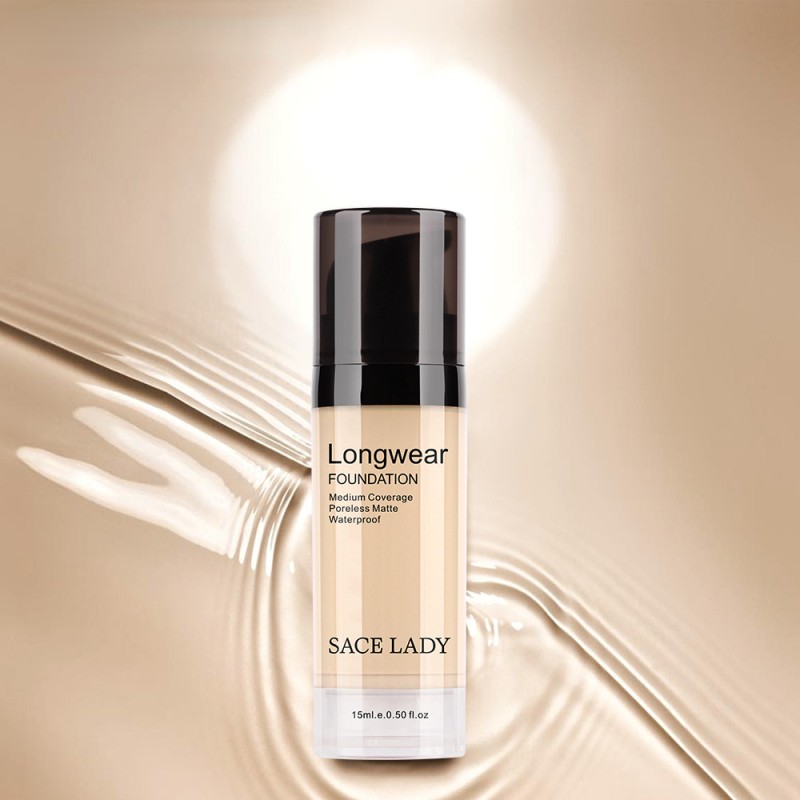 Natural Lasting 15ml Concealer with Radiant Finish Waterproof Foundation for Dark Skin Tone Mineral Loose Powder Cream