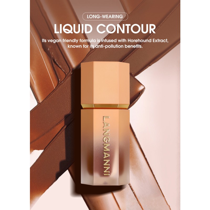 Three Color Liquid Facial Three-dimensional Deepening Contour Side Shadow Facial Liquid Foundation