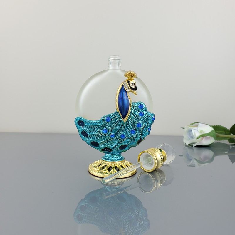 Dubai Serums Bottle 30ml Great Peacock Middle East Essential Oil Perfume Glass Coated Double Sided Virgin Pulp Style