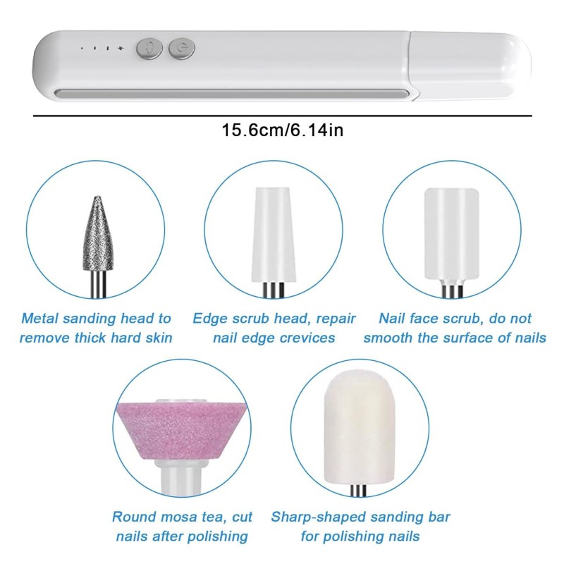 Portable Nail Polish Machine for Removing Dead Skin, Display Charging Nail Polish Machine