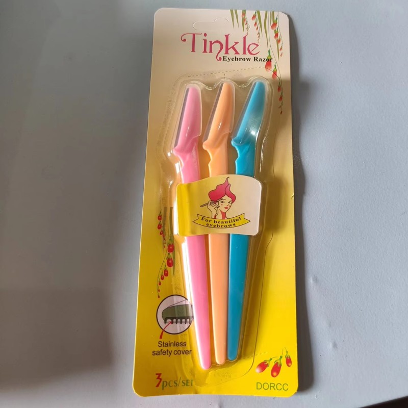Three-Piece Factory Wholesale Eyebrow Trimmer Beauty Tools Sharp Scraper Eyebrow Trimmer