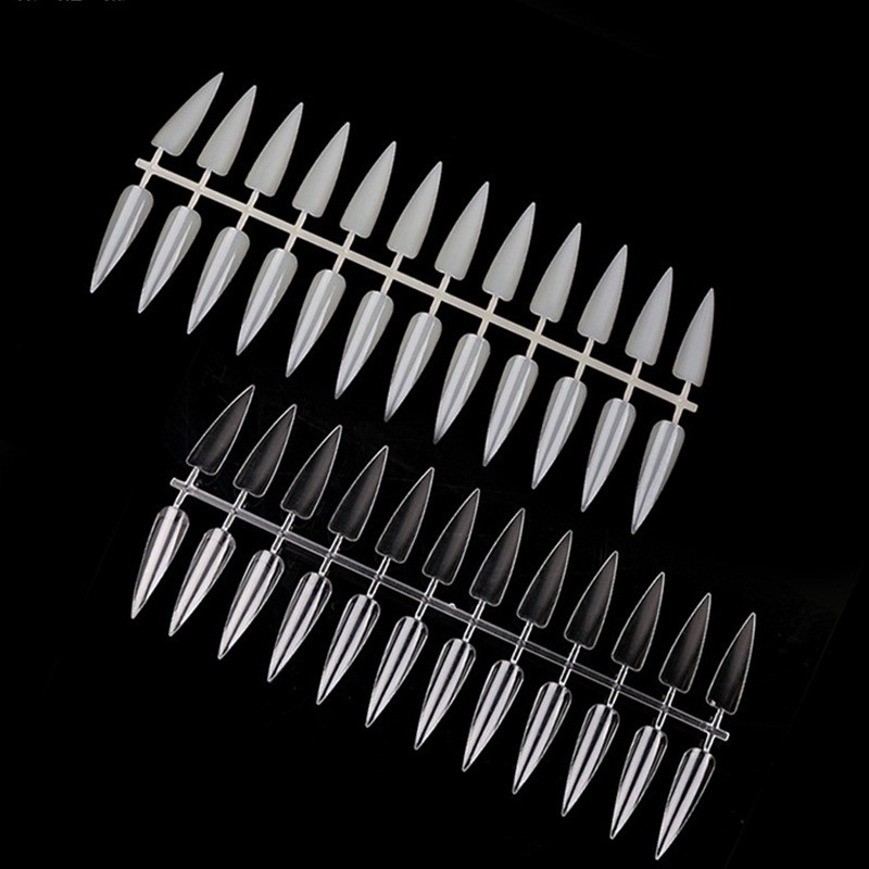 240-Piece Nail Polish Adhesive Display with Optional French Style 4 Colors of Nail Tips Color Palette for Fingers