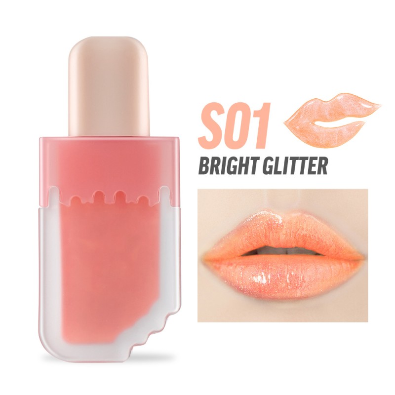 Ice Cream Lip Gloss Small Pudding Moisturizing High Gloss Fine Glitter Lip Gloss Whitening Lipstick