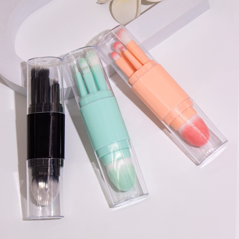 Portable Five-in-One Double Head Eye Shadow Brush Multi-Function Beauty Tool for Face Use