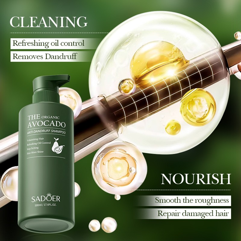 SADOER Avocado Dandruff and Oil Control Cleansing Shampoo