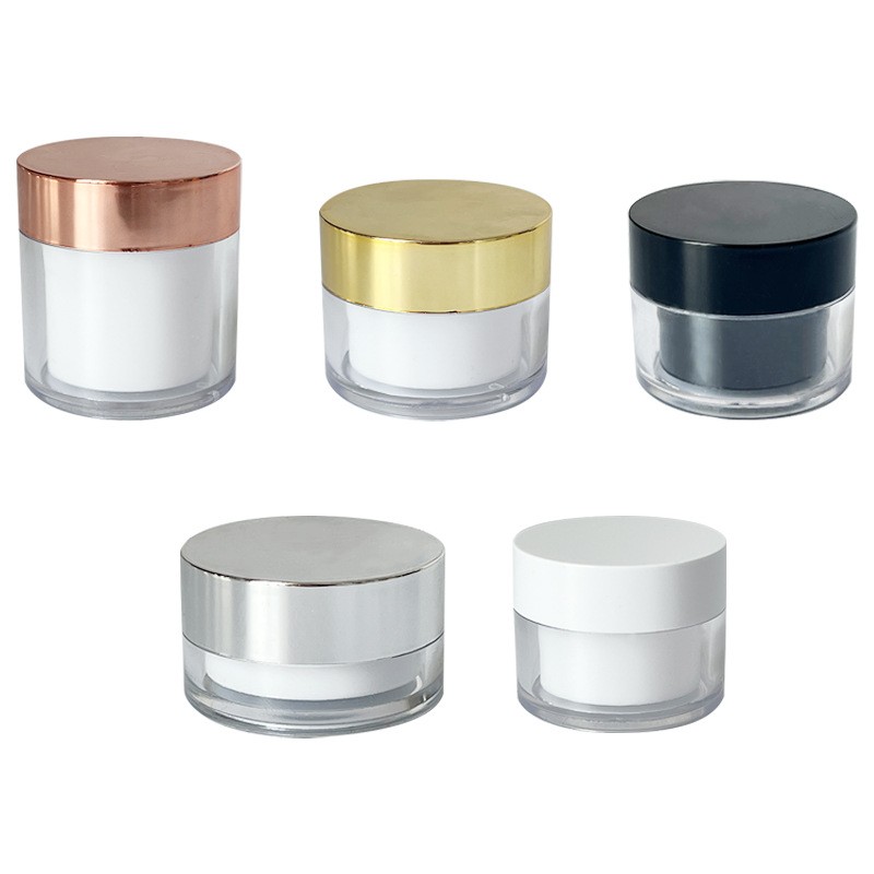 50G Cream Bottle High-Grade Double-Layer Liner Eye Cosmetic Jar Plastic Storage