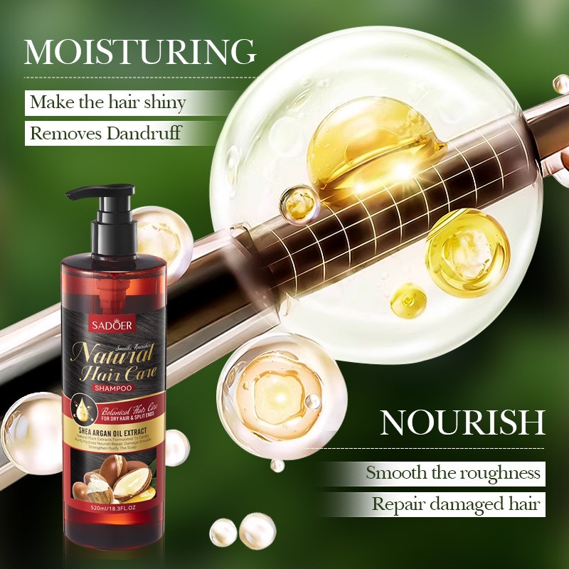 For SADOER Shea Butter Glycerin Smooth Nourishing Cream Shampoo Effective Cleansing and Conditioning