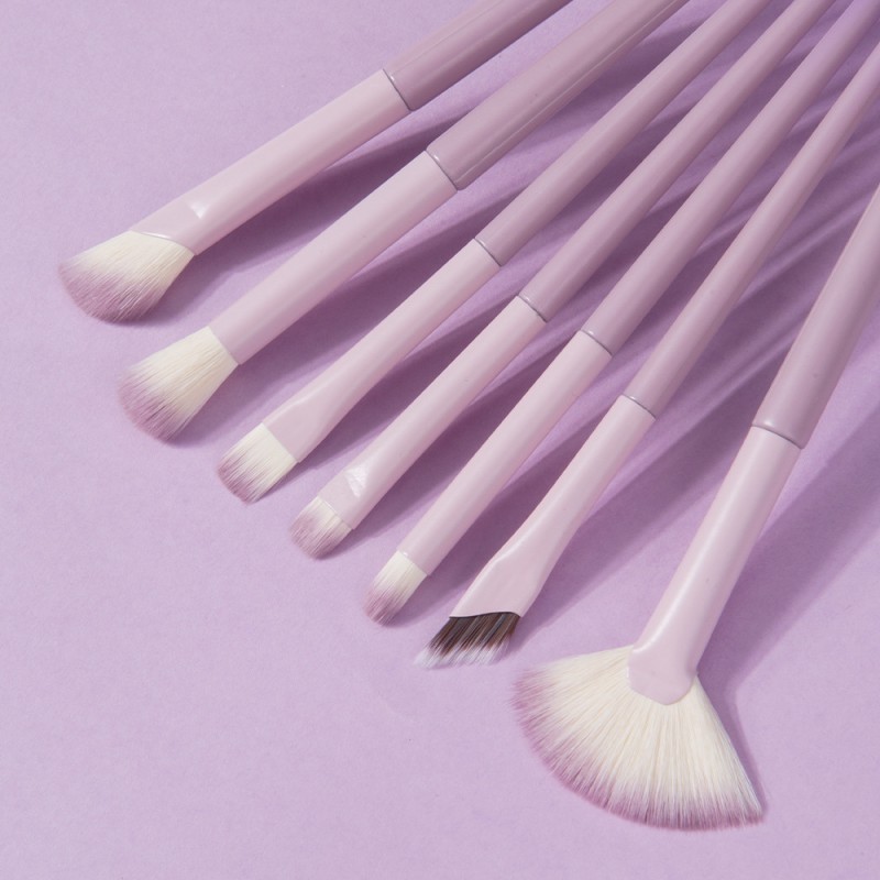 Xingdai 10-Piece Face Makeup Brush Set Loose Powder Milk Purple for Novice Tool for Beauty Application