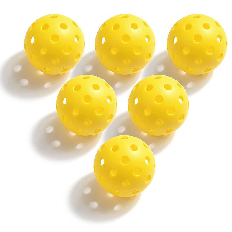 Pickleball Balls Manufacturer - OEM/ODM Custom Custom Logo 74mm 26g Carbon Indoor Outdoor Pickleball Balls 12-Pack with Bag
