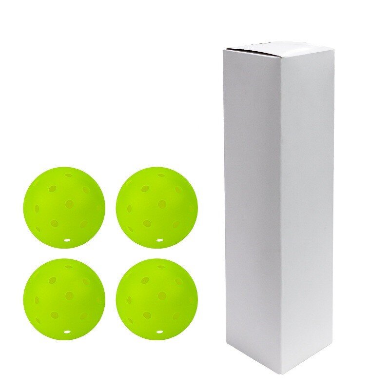Outdoor Pickleball Set Factory - OEM/ODM Custom High Quality Neon Green Outdoor Pickleball Set 4 Pack Seamless Practice Balls