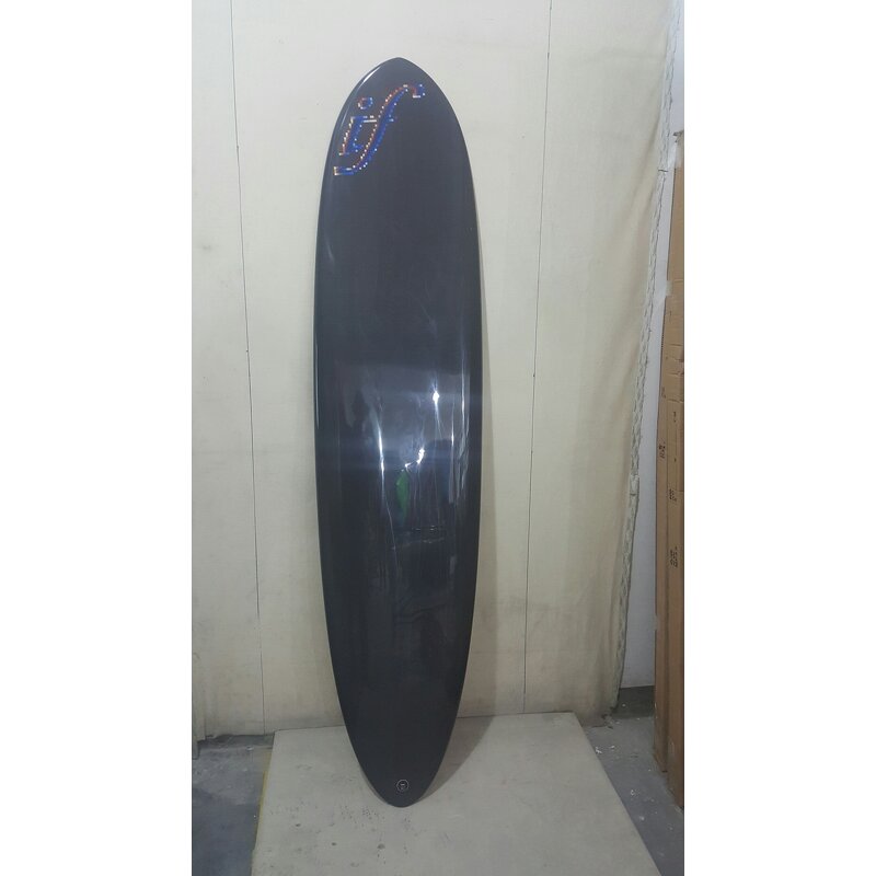 Carbon Fiber Surfboard Factory - OEM/ODM Custom Shine Black Surfboard Carbon Fiber Board Middle Length Fiberglass
