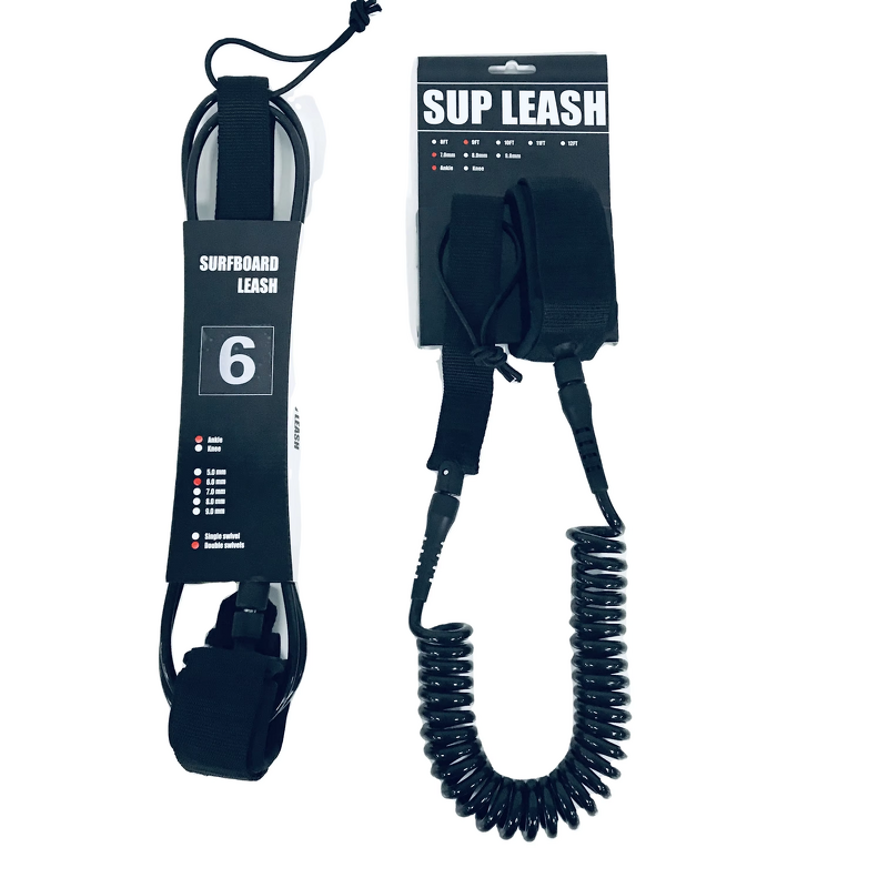 SUP Surfboard Leash Factory - OEM/ODM Custom SUP Surfboard Leash TPU Surf Leash Coiled Ankle Cuff Knee Cuff Leash