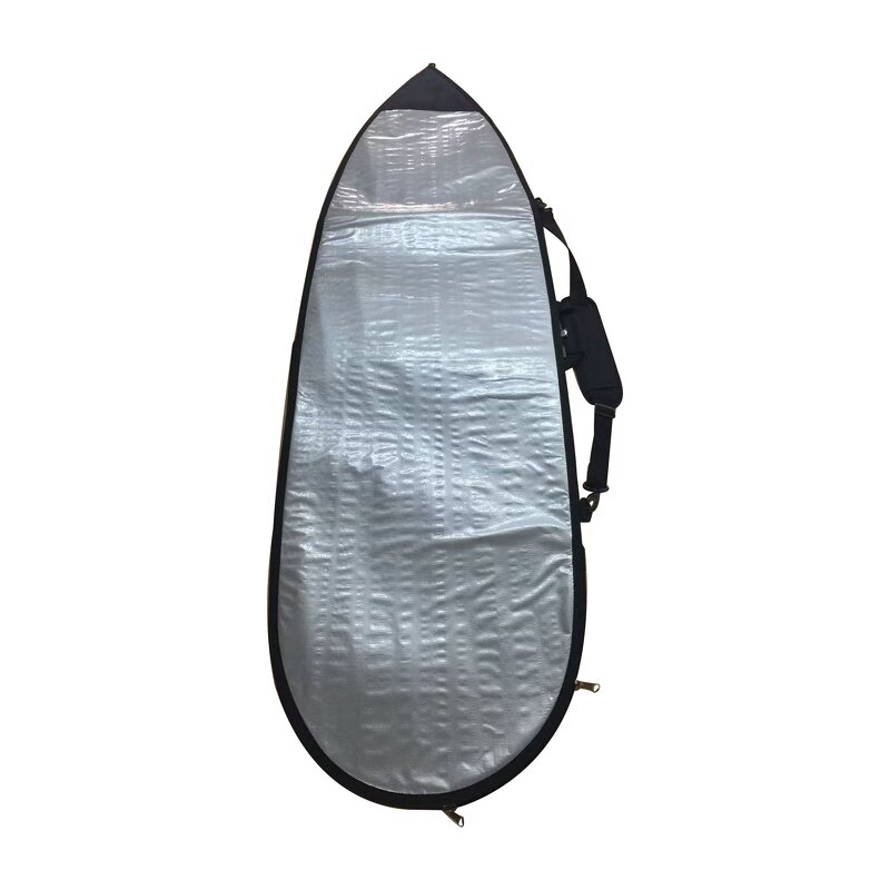 Single Surfboard Bag Factory - OEM/ODM Custom Black Gray High Quality Round Head Single Surfboard Bag Case with Strap UV