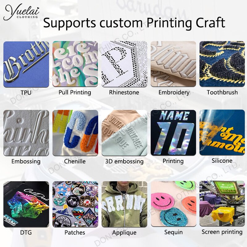 Men's T-Shirt Manufacturer - OEM/ODM Custom Men's Street Waffle Sleeve Cotton Vintage Letter Printing Silk Screen Printing