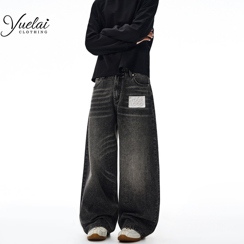 Vintage Blue Wash Denim Pants Manufacturer - OEM/ODM Custom Vintage Blue Wash Denim Banana Pants for Men High Quality