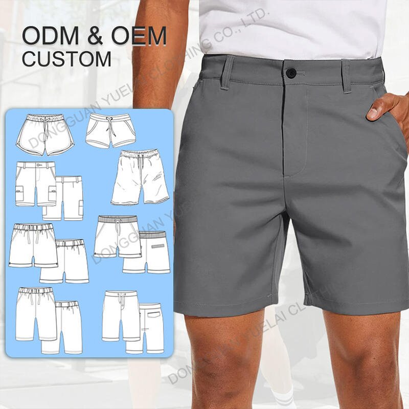 Men's Golf Shorts Factory - OEM/ODM Custom High Quality Cotton Men's Golf Shorts Comfortable Breathable Plain Blank