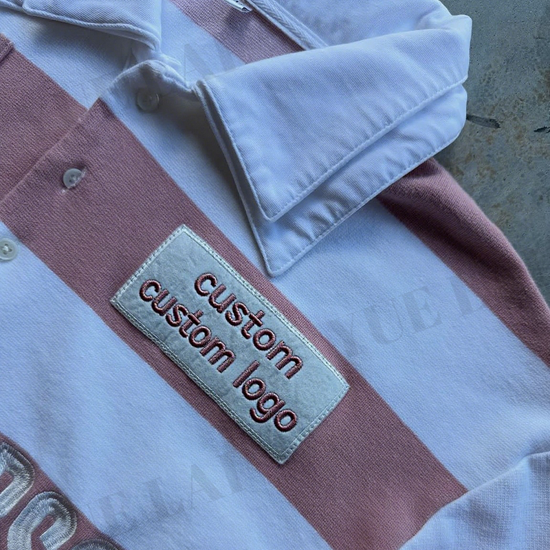 Men's Sports T-shirts Manufacturer - OEM/ODM Custom Clothing Manufacturers Stripe T-shirt Embroidery Long Sleeve Double-layered