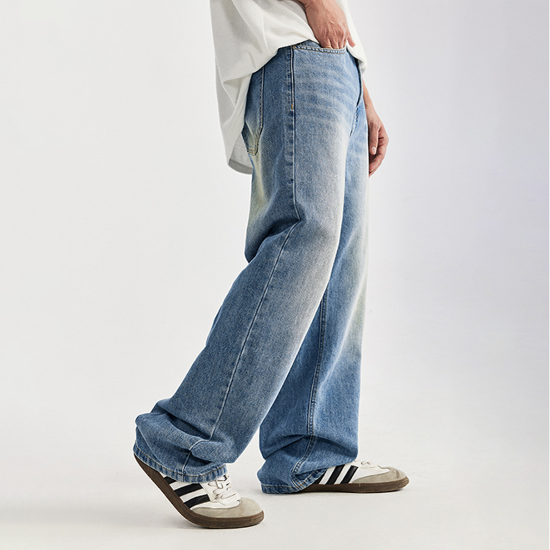 Customized Men's Jeans Manufacturer - OEM/ODM Custom Factory Customized Men's Jeans Streetwear Hip Hop Casual Wide Leg