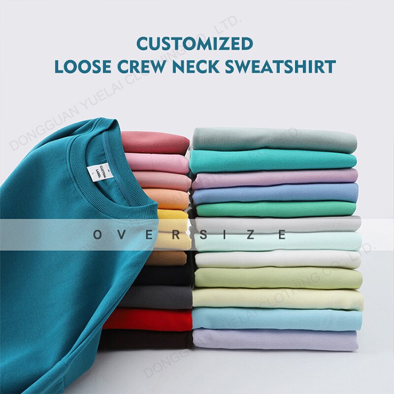 Crew Neck Sweatshirt Manufacturer - OEM/ODM Custom Wholesale Crew Neck Sweatshirt Heavyweight High Quality Streetwear