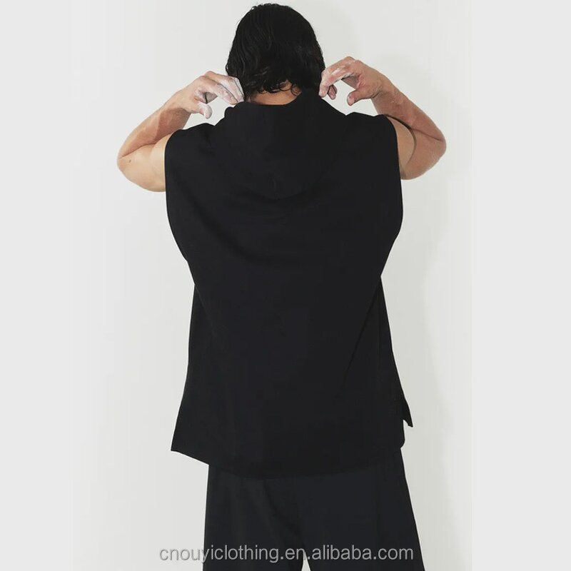 Gym Tank Top Manufacturer - OEM/ODM Custom Men Gym Tank Top Sports Clothes Fitness Sleeveless Hooded Tank Tops