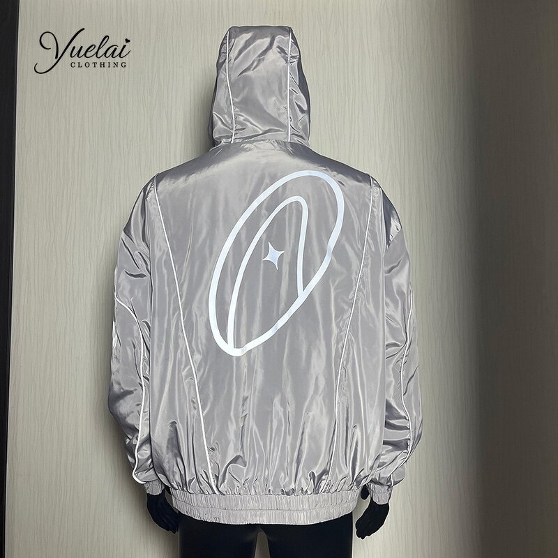 Sportwear Streetwear Casual Sweatsuit Factory - OEM/ODM Custom Oversize Sportwear Streetwear Casual Sweatsuit Reflective Windbreaker