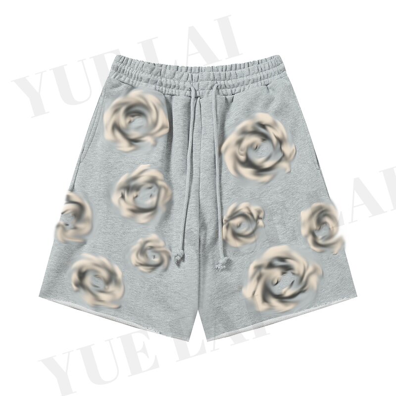 French Terry Shorts Factory - OEM/ODM Custom Wholesale Logo High Quality French Terry Shorts Puff Printing Sports Oversized