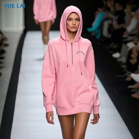 Girls Hoodies Manufacturer - OEM/ODM Custom Girls Hoodies Design Logo Embroidered Long Bodycon Style Half Zip