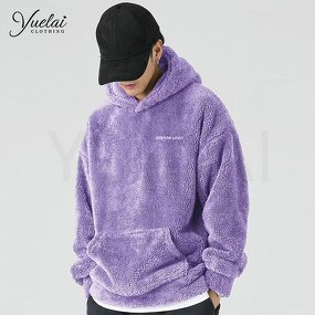 Hoodie Manufacturer - OEM/ODM Custom Best Seller Oversized Sherpa Hoodie Brand Logo Embroidery