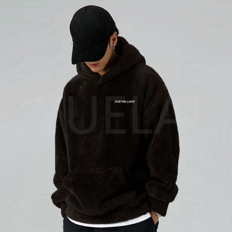 Hoodie Manufacturer - OEM/ODM Custom Best Seller Oversized Sherpa Hoodie Brand Logo Embroidery