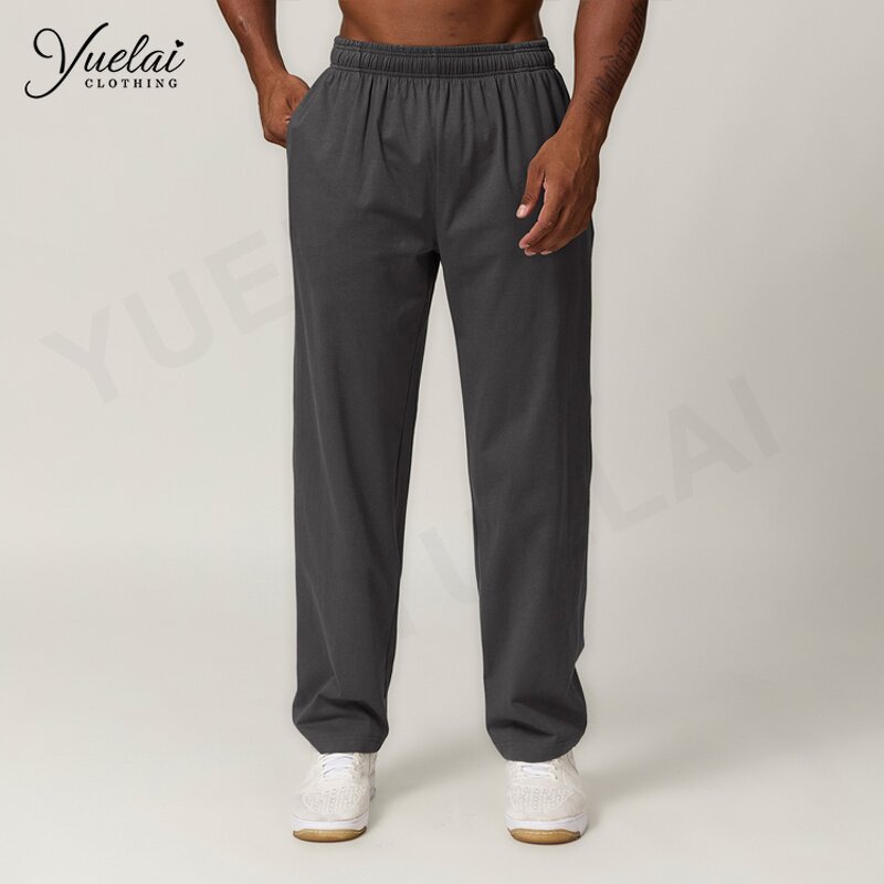 Trousers Factory - OEM/ODM Custom Wholesale Casual Breathable High Quality Straight Trousers 100% Cotton Knitted Loose