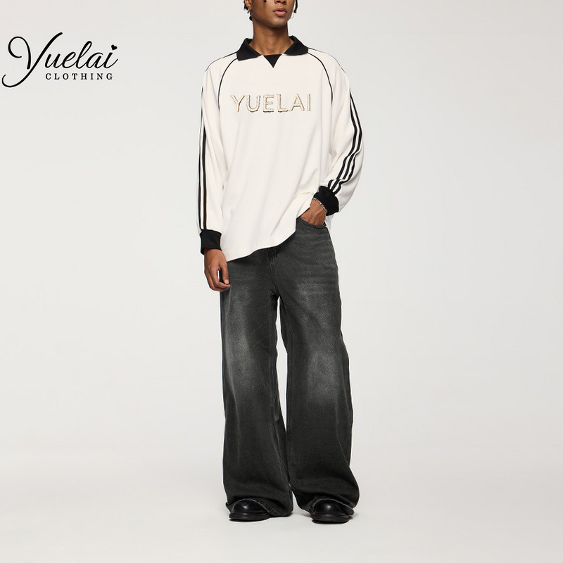 Men's Jeans Factory - OEM/ODM Custom 2025 New Men's Jeans Wholesale Custom Washed Baggy Jeans Cleanfit Straight-leg