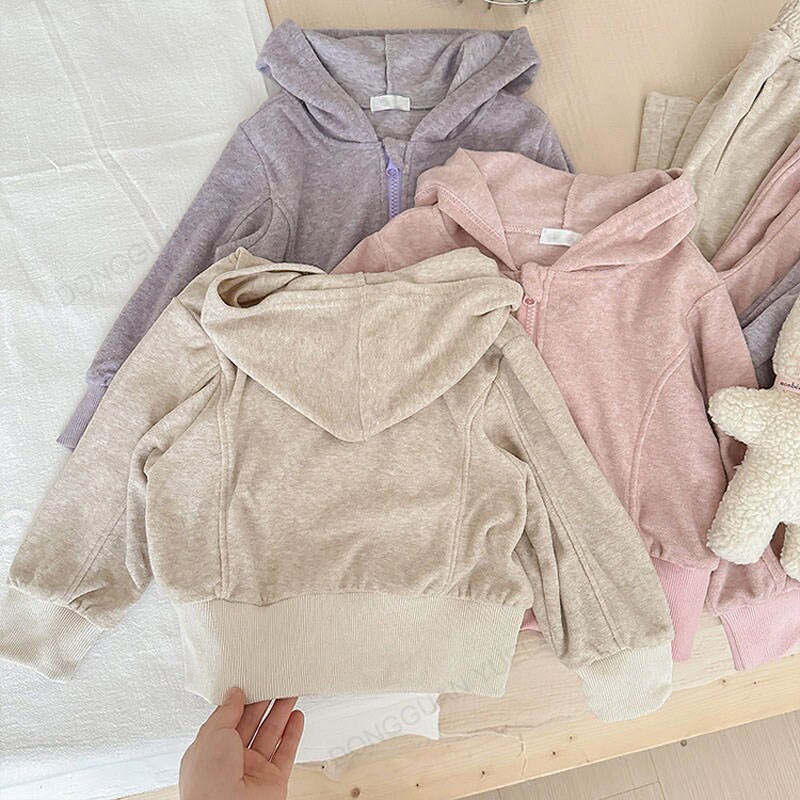 Girls Clothing Sets Manufacturer - OEM/ODM Custom Hi-Q 100% Cotton Girls Clothing Sets Anti-Shrink Long Sleeve Hoodie Pants