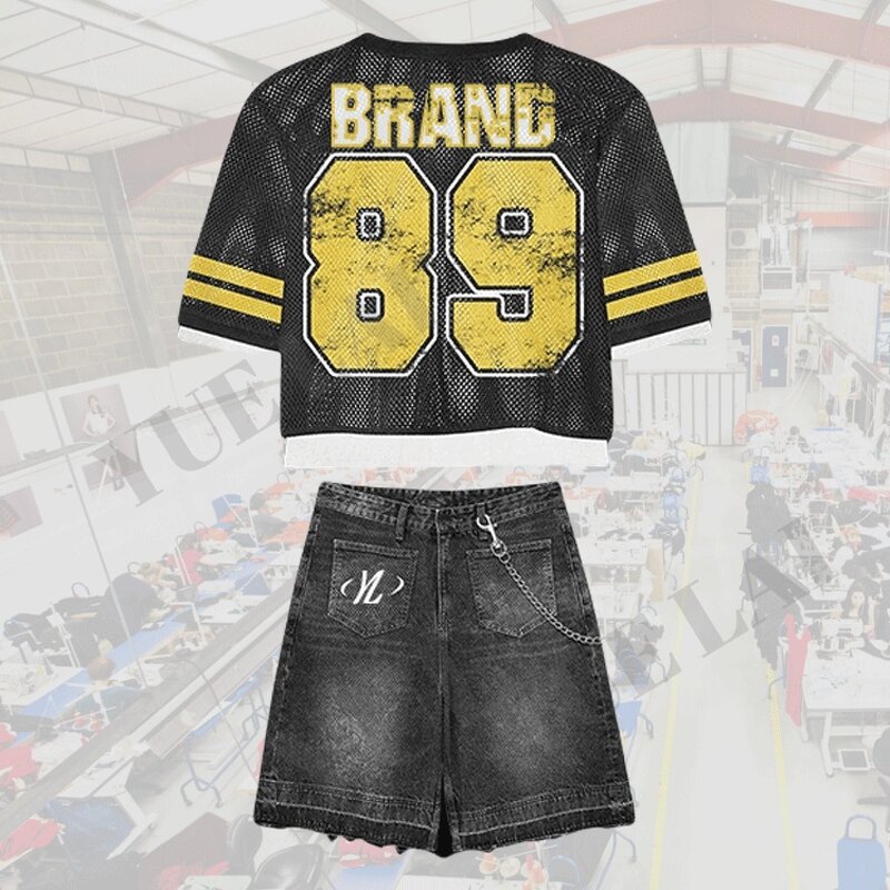 T-Shirt and Short Set Factory - OEM/ODM Custom Loose Digital Printing T-Shirt Quick-Drying Oversized Sports Style Set