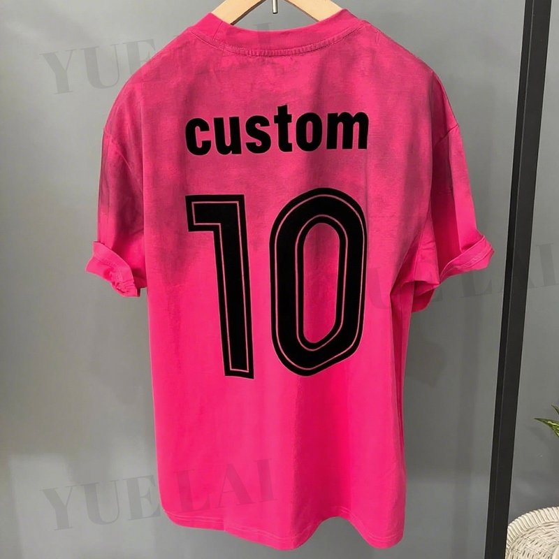 Men's T-Shirts Factory - OEM/ODM Custom Logo 100%Cotton Men's T-shirt Washed Sun Faded Silk Screen Print Streetwear