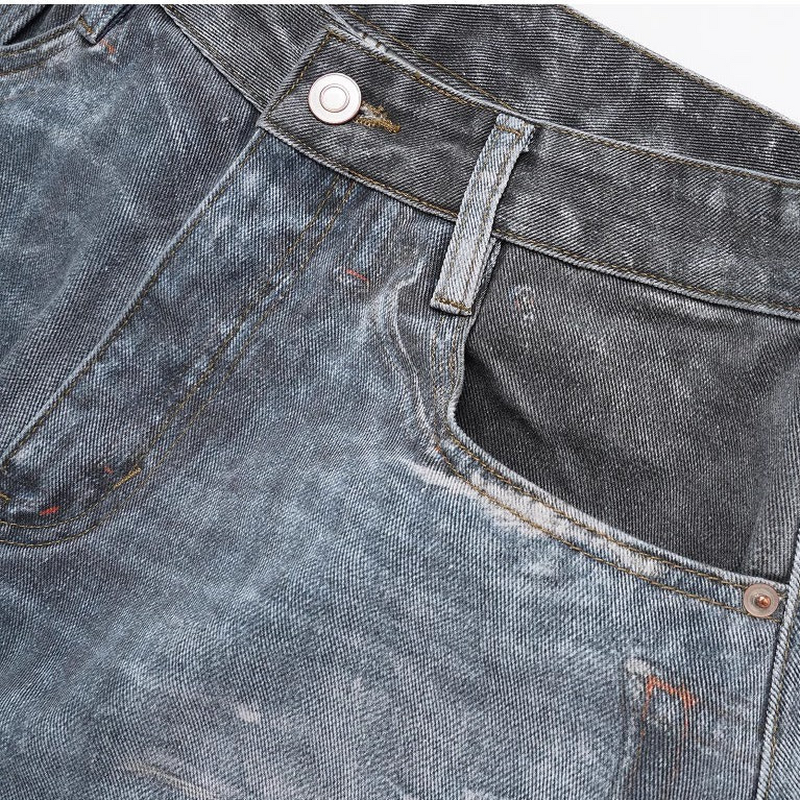 Jeans Maker Manufacturer - OEM/ODM Custom Jeans Maker Custom Designer High-waisted Baggy Oversized Acid-washed Jeans