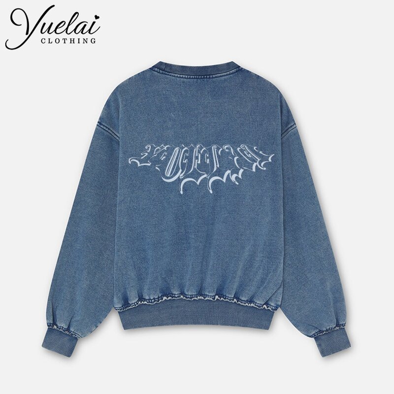Acid Wash Pullover Factory - OEM/ODM Custom High Quality Unisex Acid Wash Pullover Logo Heavyweight Cotton Fleece