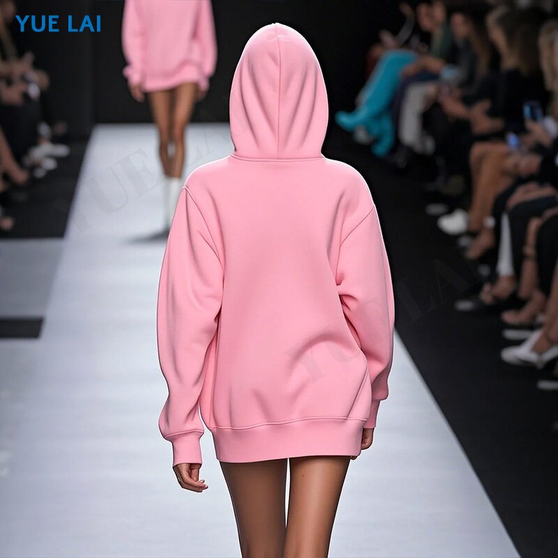 Girls Hoodies Manufacturer - OEM/ODM Custom Girls Hoodies Design Logo Embroidered Long Bodycon Style Half Zip