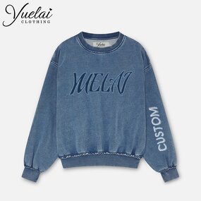 Acid Wash Pullover Factory - OEM/ODM Custom High Quality Unisex Acid Wash Pullover Logo Heavyweight Cotton Fleece