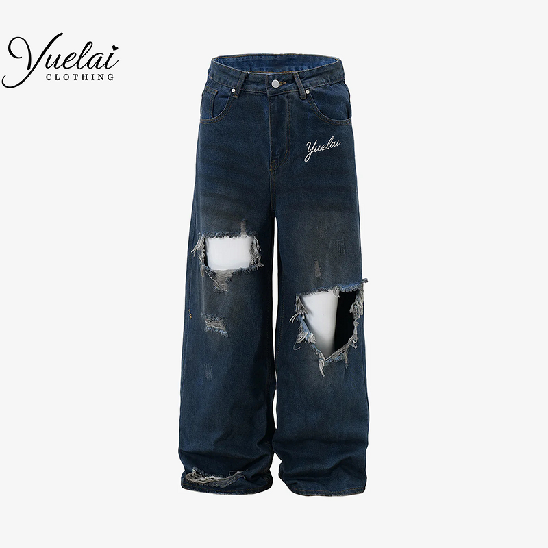 Jeans Manufacturer Factory - OEM/ODM Custom Jeans Manufacturer Hip Hop Dancer Embroiled in Stylish Jeans for Men Sustainable