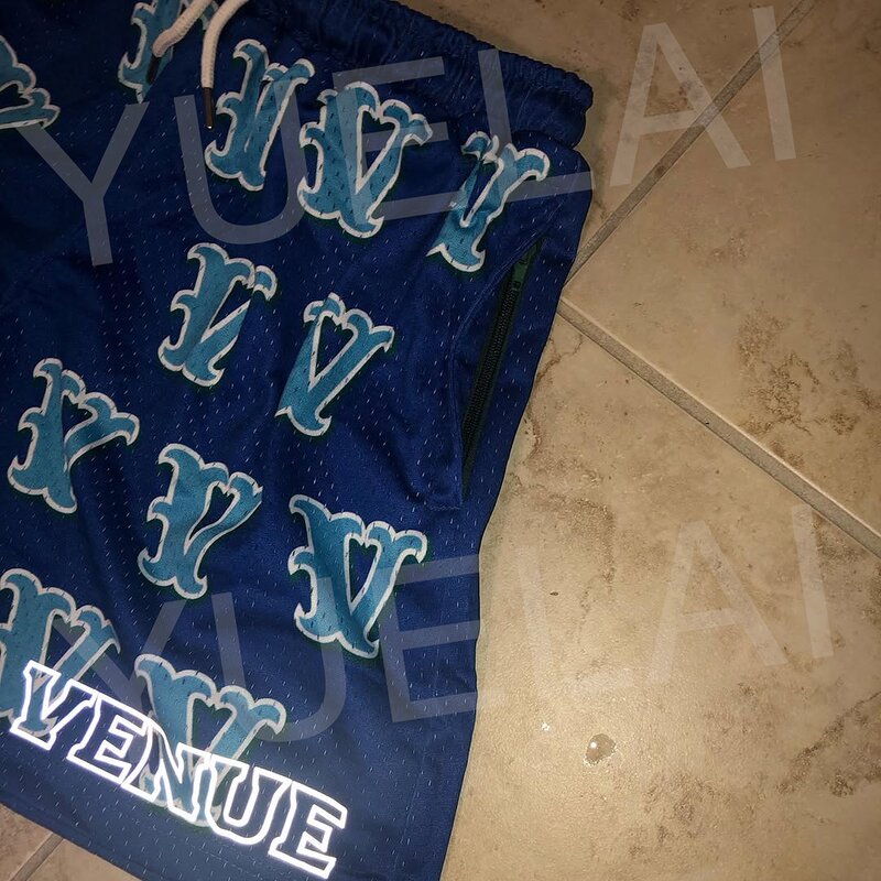 Full Print Graphic Mesh Shorts Factory - OEM/ODM Custom Logo Fashion Full Print Graphic Mesh Shorts Sports Casual Loose