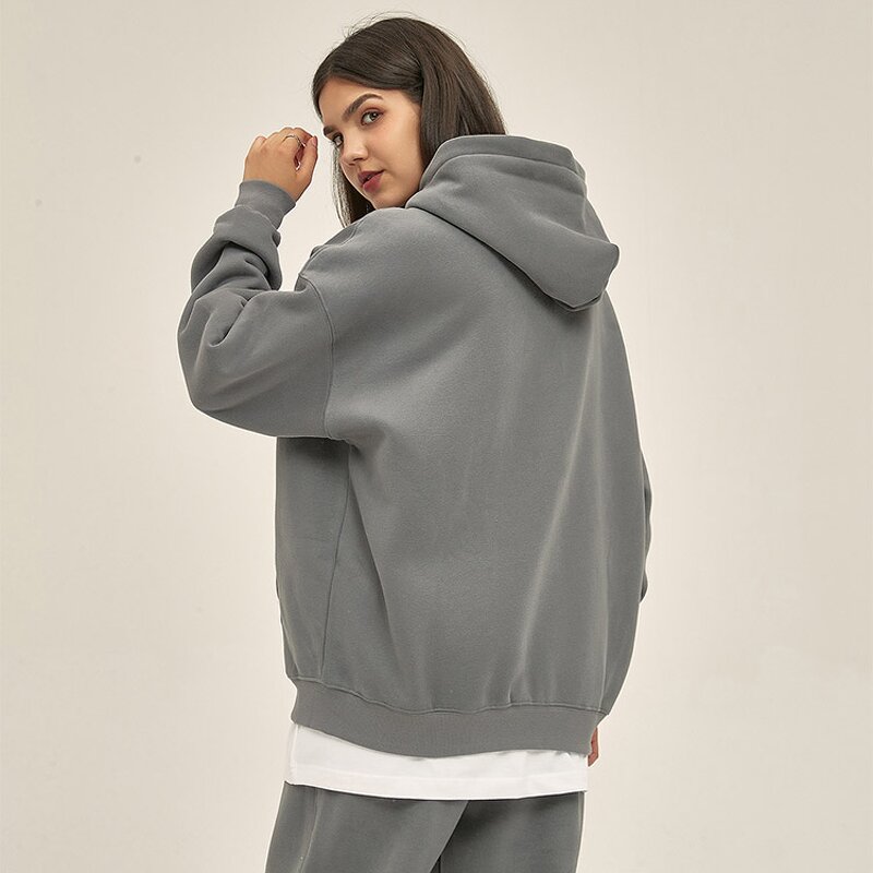 Full-Zip Hoodie Manufacturer - OEM/ODM Custom Unisex High Quality Oversized Full-Zip Hoodie Logo