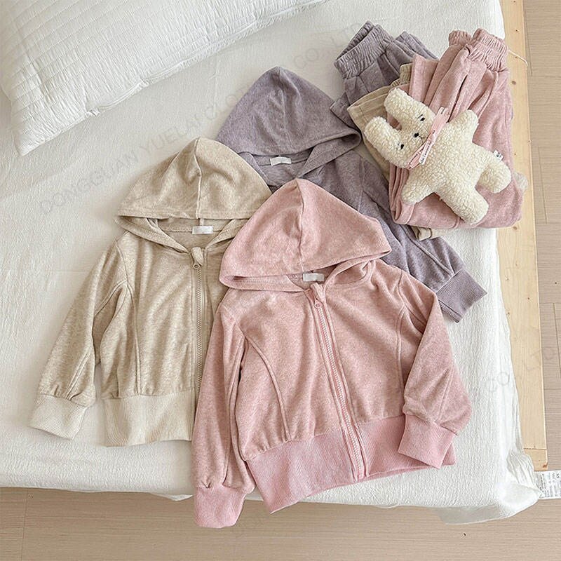 Girls Clothing Sets Manufacturer - OEM/ODM Custom Hi-Q 100% Cotton Girls Clothing Sets Anti-Shrink Long Sleeve Hoodie Pants