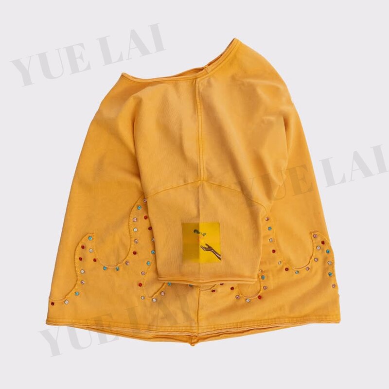 Men's T-shirt Manufacturer - OEM/ODM Custom Logo 100%Cotton Men's T-shirt Patchwork Rhinestone Oversize Boxy Cropped