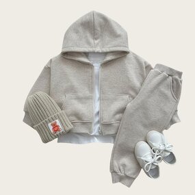 Boys' Active Sweatpants Set Manufacturer - OEM/ODM Custom Boys' 2-Piece Active Sweatpants Set 100% Cotton Fleece Hoodie