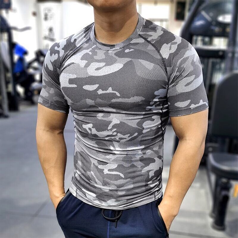 Men's Athletic T-Shirt Manufacturer - OEM/ODM Custom Men's Athletic Gym T-Shirt Quick Dry Polyester Crewneck Fitness